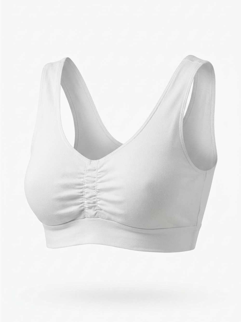 Blue Canoe Organic Cotton Seamless White Comfort Bra XL
